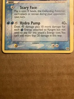 Kyogre Pokemon Card Emerald 15/106 Regular MP - Image 4