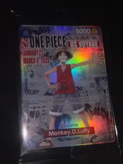 Brand New Sealed One Piece Luffy US College Basketball Promo Card *SEALED* - Image 1