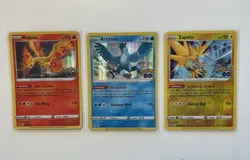 Zapdos Moltres Articuno - Pokemon Go - LEGENDARY BIRDS - 3 Card Set - NM - Image 1