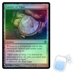 FOIL AMULET OF VIGOR Mystery Booster/the List Magic MTG MINT CARD - Image 1