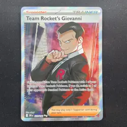 Team Rocket's Giovanni - Full Art - 225/182 - Destined Rival - Rare Pokemon Card - Image 1