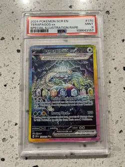 Pokemon Terapagos ex 170/142 Stellar Crown Illustration Rare Holo PSA 9 2024 - Image 1