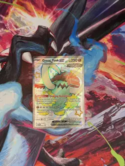 Great Tusk ex - SVP072 Full Art Shiny Promo Pokemon - Image 1