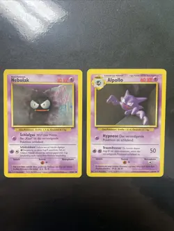 Pokemon German Base Set Nebulak (Gastly) & Alpollo (Haunter) - Image 1