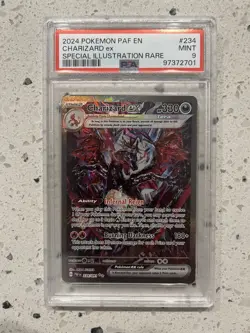 Pokemon Charizard ex 234/091 SV: Paldean Fates Illustration Rare Holo PSA 9 2024 - Image 1
