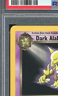 DARK ALAKAZAM 2000 Pokemon Team Rocket 1st Edition Non Holo #18 - PSA 8 - Image 3