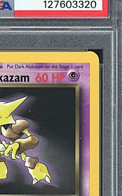 DARK ALAKAZAM 2000 Pokemon Team Rocket 1st Edition Non Holo #18 - PSA 8 - Image 4