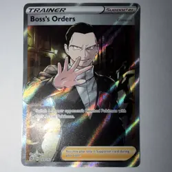 Pokemon Boss's Orders Giovanni Trainer Supporter Holo 189/192 2020 - Image 1