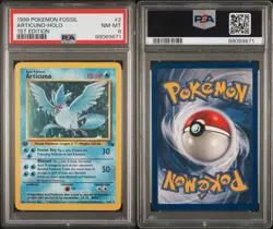 1999 POKEMON FOSSIL 1ST EDITION #2 ARTICUNO-HOLO PSA 8 #2 - Image 3