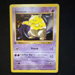 Pokemon Drowzee Base Set Shadowless 49/102 50 HP Common 1st Edition - Image 1