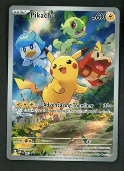 Pokemon Pikachu Promo SVP EN 027 Black Star - Paldea Evolved ETB TCG - Image 1