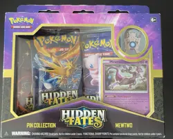 Pokemon Hidden Fates Pin Collection Mewtwo FACTORY SEALED - Image 1