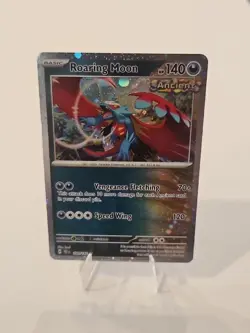 Roaring Moon 109/162 Cosmos Holo EXCLUSIVE Checklane Temporal Forces Pokemon TCG - Image 1