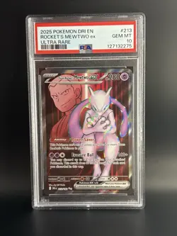 Pokemon Team Rocket's Mewtwo ex Destined Rivals Holo Ultra Rare PSA 10 - Image 1