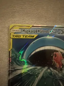 Pokemon Magikarp & Wailord GX Promo Holo TAG TEAM SM166 Sm Card - Image 2