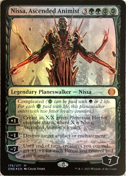 Nissa, Ascended Animist - FOIL Phyrexia All Will One Mythic MtG TCG Card # 175 - Image 1