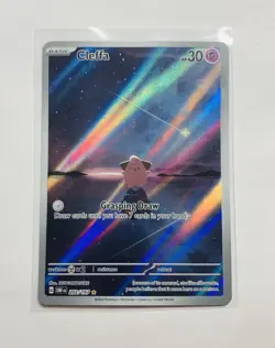 Pokemon TCG Cleffa Full Art Holo Card Obsidian Flames Illustration Rare 202/197 - Image 1