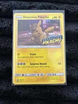 Detective Pikachu SM170 Black Star Promo Holo Pokemon Card nm - Image 1