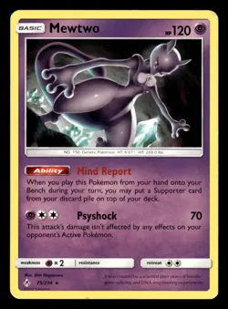 Mewtwo 75/214 Non Holo Rare Unbroken Bonds Pokemon Card - Image 1