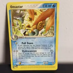 Omastar - 2003 Pokemon EX Sandstorm - #19/100 LP Tcg Card E Reader - Image 1