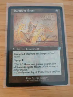 MTG Swiftfoot Boots (Schematic Retro Frame) The Brothers' War M/NM Free UK P&P - Image 1