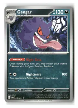 Gengar 057/091 Uncommon Paldean Fates Pokemon Near Mint - Image 1