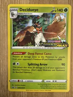 Decidueye - SWSH035 - Pokemon Sword & Shield Promo PreRelease Holo Rare Card NM - Image 1