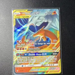 Pokemon Reshiram & Charizard GX TAG TEAM Ultra Rare Holo 20/214 270 HP - Image 1