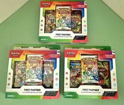 3X Pokemon TCG First Partners Illustration Collection Series 1 - Image 1