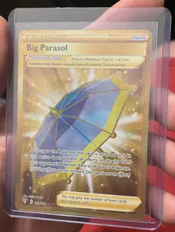 Pokemon Big Parasol Secret Rare Full Art Holo Swsh03 Darkness Ablaze 199/189 EN - Image 1
