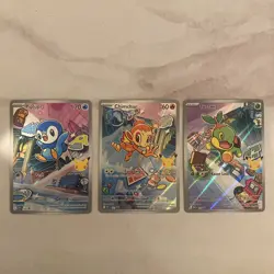 Pokemon First Partner Ascended Illustration Sinnoh Set Chimchar Turtwig Piplup - Image 1