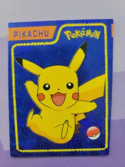 *MISCUT* 2024 POKEMON Last Evolution Sticker #E11 PIKACHU Blue Holo Foil - Image 1