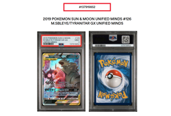 2019 Pokemon Unified Minds Mega Sableye & Tyranitar GX #126 PSA 9 TAG TEAM - Image 3