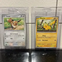 Sealed Eevee + Pikachu Pokemon Together 151 Stamped Exclusive PC Promos!!! - Image 1