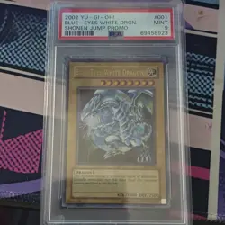 YUGIOH PSA 9 2002 Blue-Eyes White Dragon JMP-001 Ultra Rare Shonen Jump - Image 1