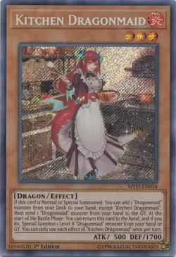 Yugioh! LP Kitchen Dragonmaid - MYFI-EN018 - Secret Rare - 1st Edition Lightly P - Image 1