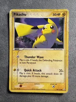 Pikachu 78/110 Common 2006 EX Holon Phantoms Pokemon Card HP - Image 1