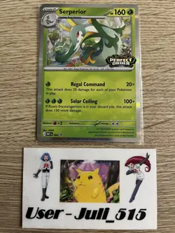 Pokemon TCG Card Serperior MEP 064 Pre-Release Promo - Perfect Order Pack Fresh - Image 1