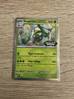 Pokemon TCG Card Serperior MEP 064 Pre-Release Promo - Perfect Order Pack Fresh - Image 3