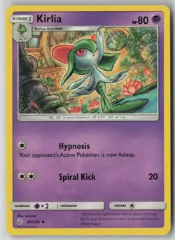 Kirlia 81/236 Pokemon Cosmic Eclipse Uncommon Near Mint Card (NM) 1 - Image 1