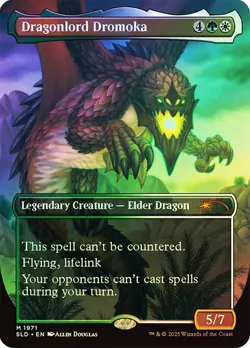 Magic The Gathering MTG DRAGONLORD DROMOKA FOIL Secret Lair NM - Image 1