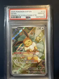 Pokemon 2025 Eevee 173 Black Star Promo Prismatic Evolutions ETB GEM MINT PSA 10 - Image 1