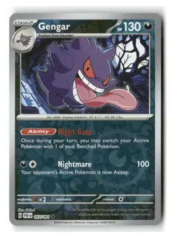 Gengar 057/091 Uncommon Paldean Fates Pokemon Reverse Holo Near Mint - Image 1