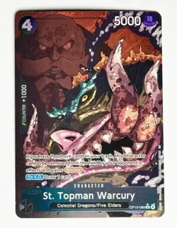 One Piece St. Topman Warcury OP13-089 (Alternate Art) Elder English Foil Card - Image 1