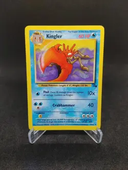 Unlimited Fossil Kingler 38/62 Pokemon Card WOTC Vintage LP/MP+ - Image 1