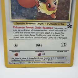 Eevee 11 WoTC Black Star Promo Pokemon Card - Image 3