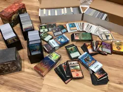 LARGE Card Lot Vintage Magic the Gathering White / Black Border + More - Image 1
