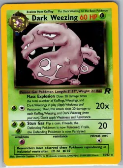 Dark Weezing 14/82 Holo Team Rocket - Pokemon Card - NM - Image 1