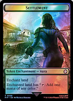Settlement Token FOIL - 0008 - Fallout PIP MTG - Image 1