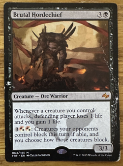MTG Fate Reforged, Brutal Hordechief -- Heavily Played - Image 1